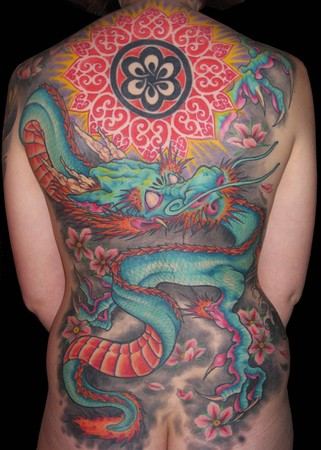 Tattoos - Ed Perdomo - traditional evil dragon